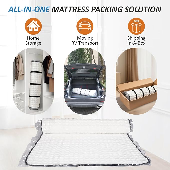 Foam Mattress Vacuum Bag with 4 Adjustable Straps, Twin/Twin XL | Heavy-Duty - Image 6