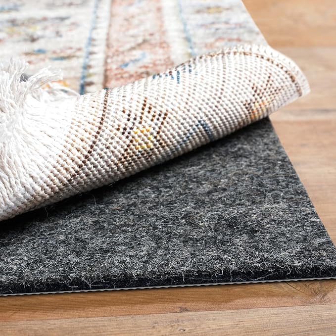 BAGAIL Felt and Natural Rubber Backing Rug Pads 1/8” Thick, 8 x 11 Ft Non Slip Rug Gripper Keep Rugs in Place, Under Area Rug Protective Cushioned Pads, Carpet Runners, Hardwood Floors Protection