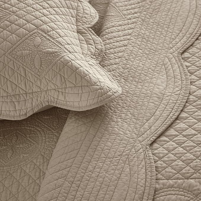Calla Angel Sage Garden Luxury Pure Cotton Matelasse Quilt - Image 9