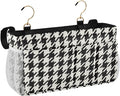 Classic Houndstooth Print Bedside Caddy Storage Bag Bedside Organizer by KOPIRIT