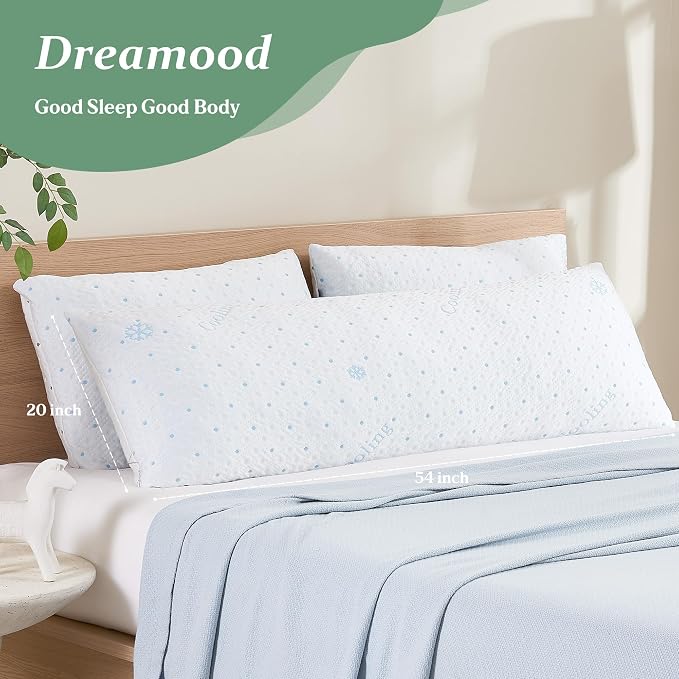 Dreamood Cooling Body Pillow Shredded Memory Foam - Image 8