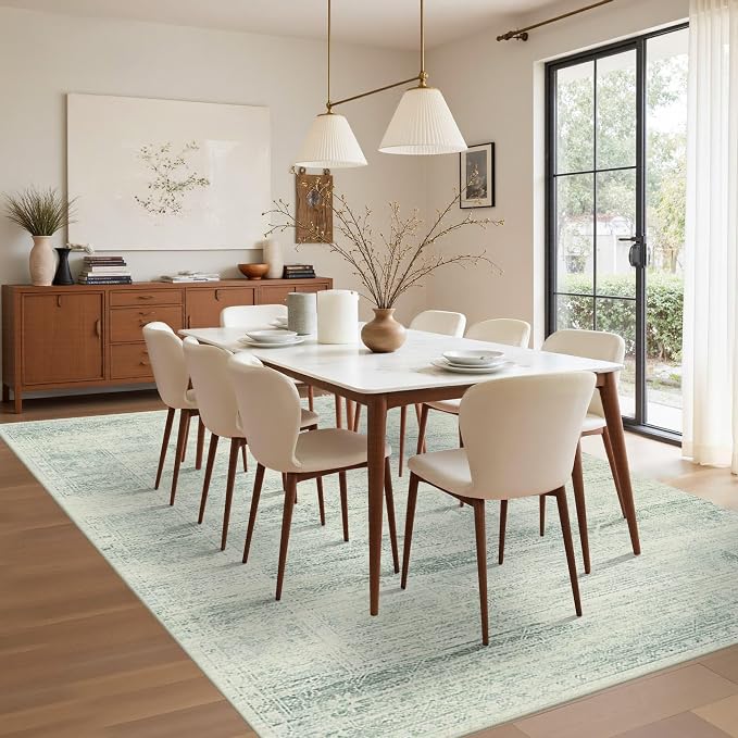 Latte&Fog Area Rugs 6x9 for Living Room, Washable Green Rugs for Bedroom | for - Image 5
