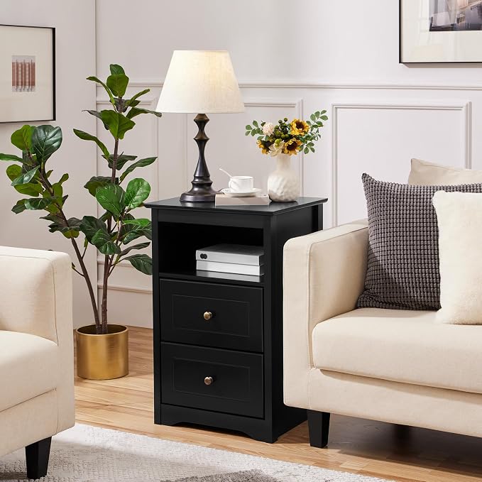 Yaheetech Tall Nightstand for Bedroom - Image 2