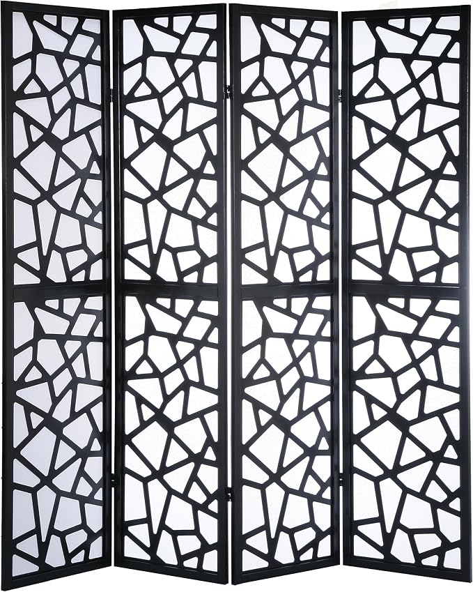 Roundhill Furniture Giyano 4 Panel Screen Room Divider by RoundhillFurniture
