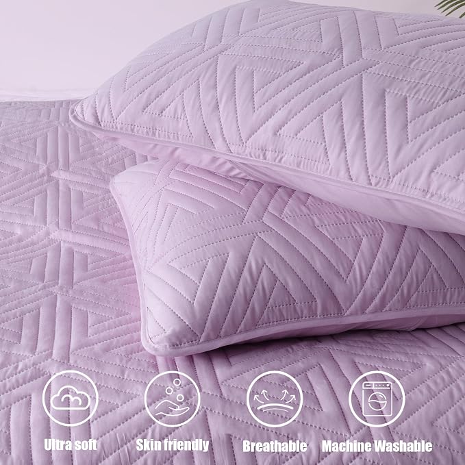 Whale Flotilla Soft Geometric Twin Quilt Set - Image 7