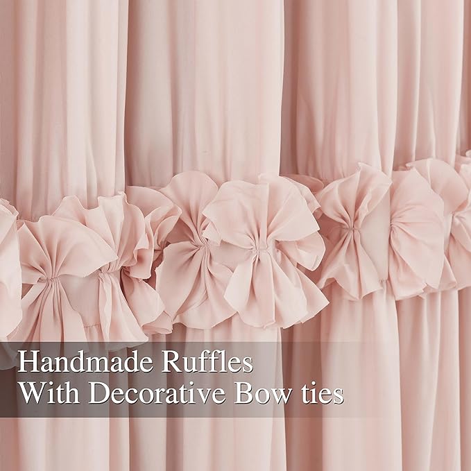 Thermal Insulated Window Curtains, Rustic Rod Pocket Drapes, Peach Pink - Image 4