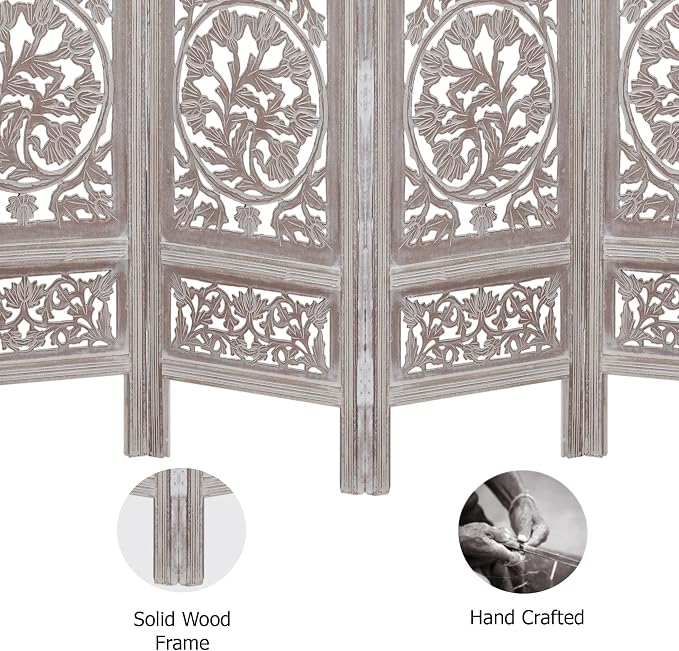 COTTON CRAFT Room Divider Wood Screen - Image 7