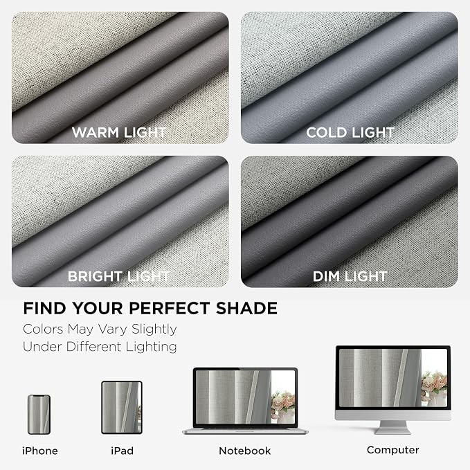 Joydeco Blackout Room Divider Curtains, Extra Wide Sliding Door Drapes Living - Image 8