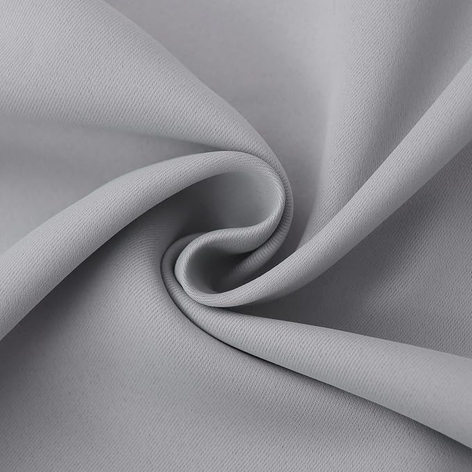BGment Light Grey Blackout Curtains 48 Inch Length - Image 7