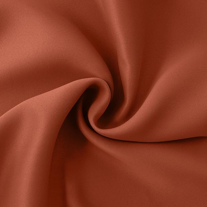 BGment Terracotta Blackout Curtains 40 Inch Length - Image 6