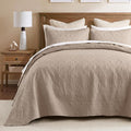 Madison Park King Quilt Bedding Set, Cottage-Inspired Damask, Classic Stitch by MADISONPARK