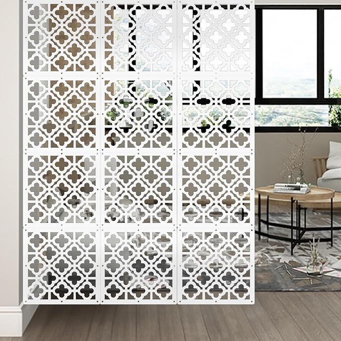 12PCS Hanging Room Divider Wall Screen Panel Room Divider Panels -Flower | by Boshen