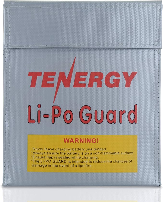 Tenergy Lipo Bag, Fire Retardant Lipo Battery Bag for Charging and Storage, 7x9inches