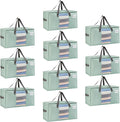 VENO Moving Bags, Wide Open Top, Light Green, 10 Pack | Moving boxes Alternative by Veno