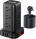 Extension Cord with Multiple Outlets, SMALLRT Power Tower, 15 FT Power Strip by SMALLRT