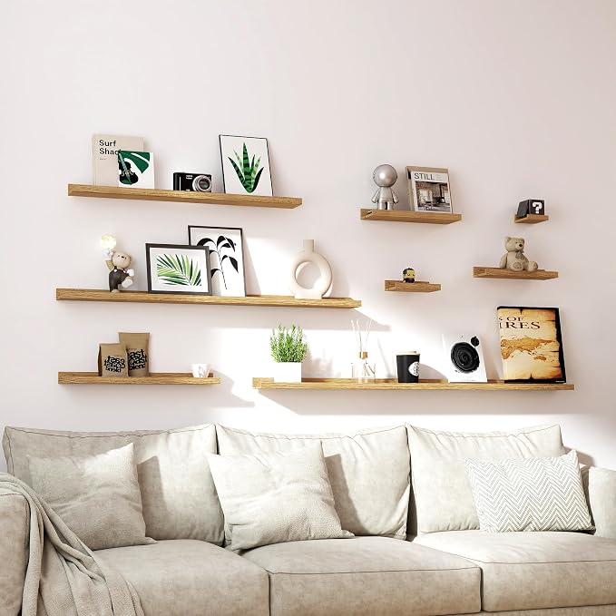 Oak Floating Shelves for Wall Decor, 56 in Shelf - Image 6