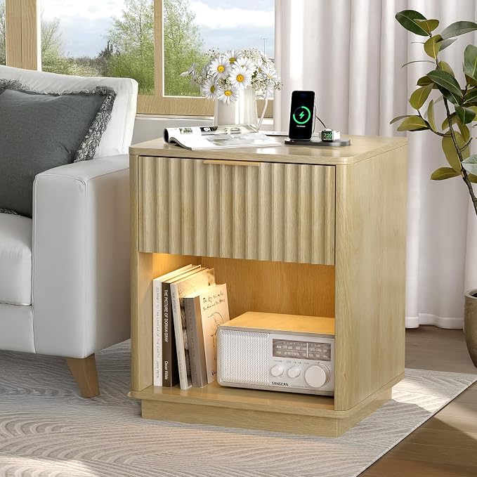 VINGLI 19"W Nightstands Set of 2 - Image 9