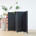 4 Panel Double Sided Short Room Divider by Furnnylane