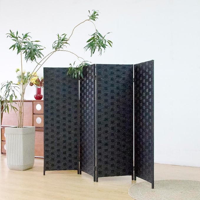 4 Panel Double Sided Short Room Divider by Furnnylane
