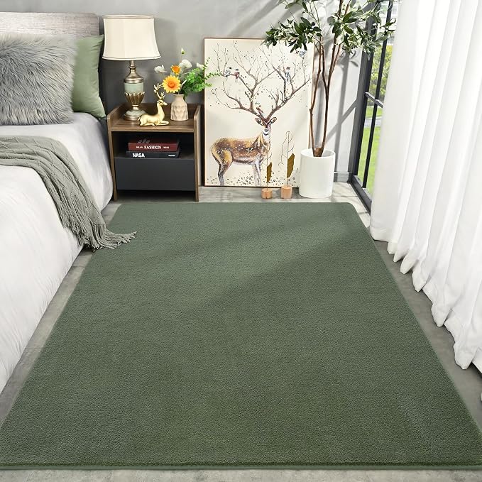 8x10 Area Rugs for Bedroom Living Room, Sage Green Memory Foam Rug | Thickened - Image 6