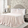 Lush Decor Ticking Stripe Bedspread Queen Size 3 Piece Set Blush by LushDecor