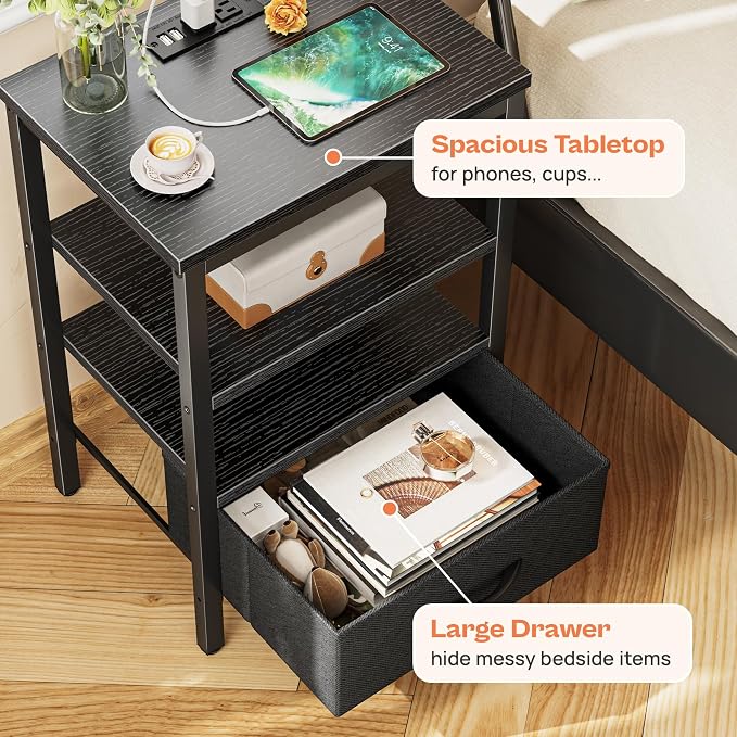 SUPERJARE Nightstand Set of 2 - Image 5