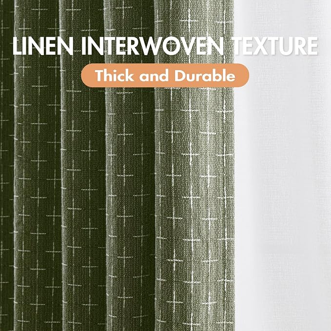 MIULEE 100% Blackout Decorative Linen Curtains - Image 2