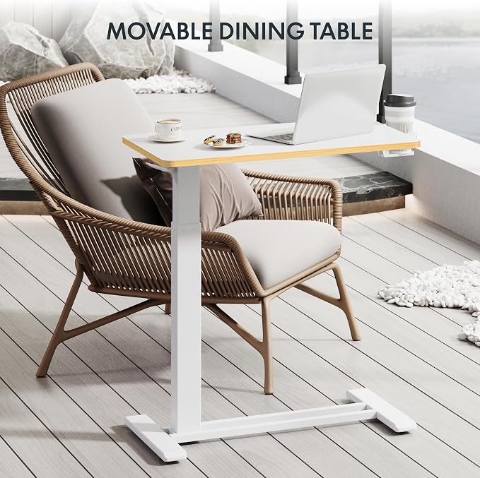 FLEXISPOT H7 28" Pneumatic Height-Adjustable Overbed Table - Image 6