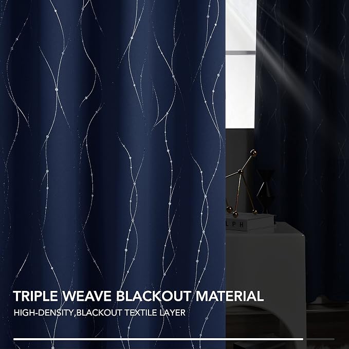 Deconovo Living Room Curtains 45 Inches Long, Thermal Insulated, Room Darkening - Image 8