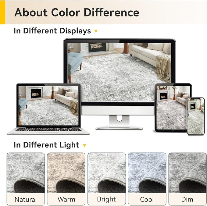 RELEANY Washable Runner 2'x6' Abstract Area Rug - Image 9