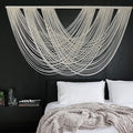 Macrame Wall Hanging Boho Wall Decor Ivory Fiber Handmade Large 57"W*31"L | by FLBER