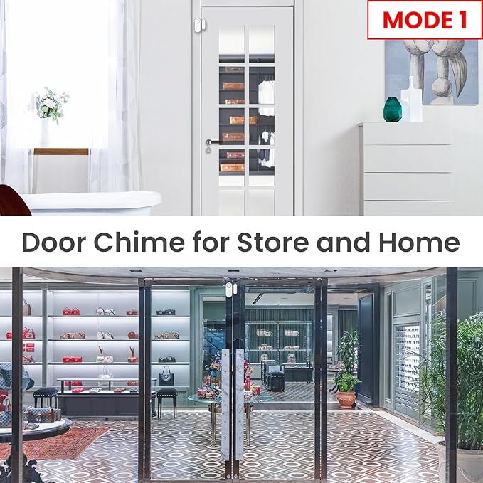 Freezer Door Alarm with Delay When Left Open, Door Chime Window Open Alarm Close Doors Reminder Loud 120 dB for Home, Store, Office, School
