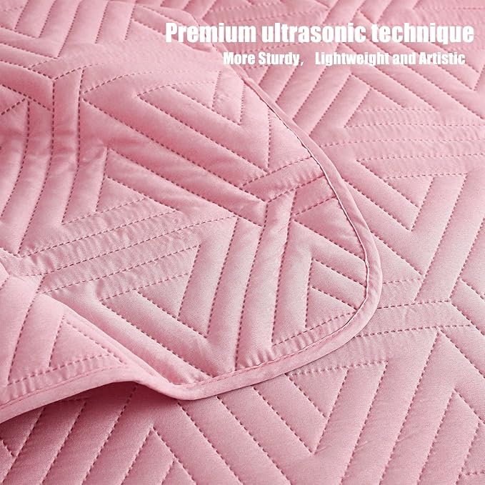 Whale Flotilla Soft Geometric Twin Quilt Set - Image 8