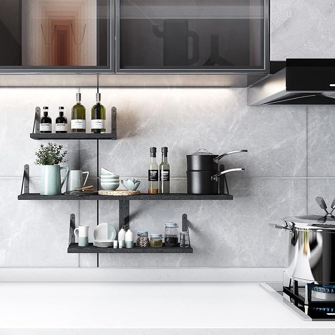 YGEOMER 4 Different Sizes Floating Shelves - Image 2