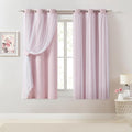 Bujasso Pink Blackout Curtains by Bujasso