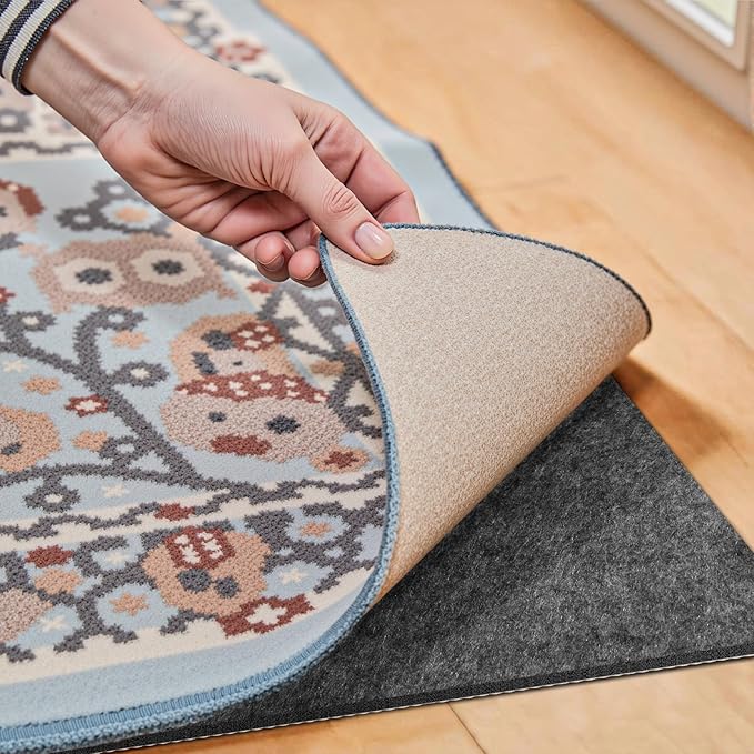 Waterproof Rug Pad, 3x5 Ft Under Area Rug Carpet Pad, Non Slip Rug Pads for All Floors and Hardwood Floors Finishes, Keep Carpets in Place Soft and Prevent Rug from Wrinkling or Buckling