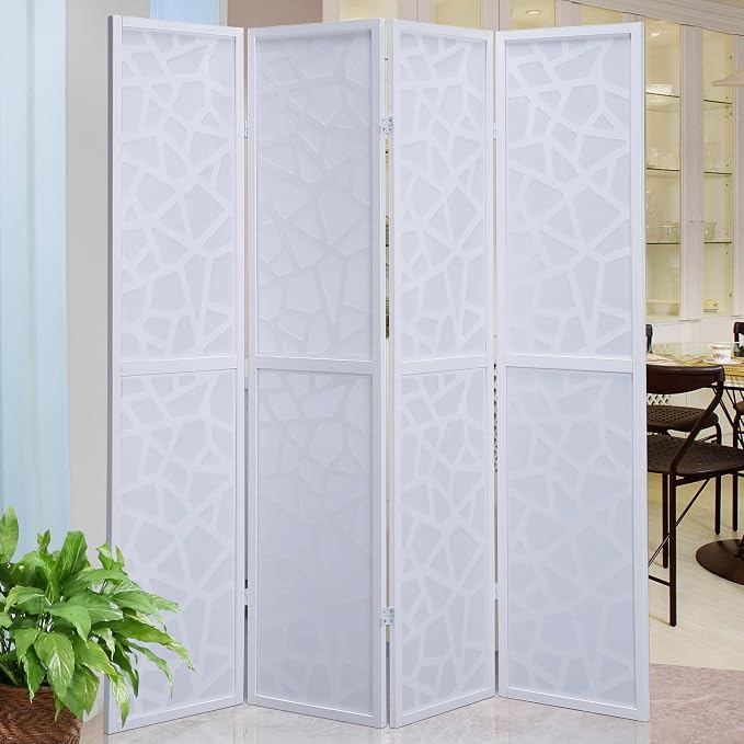 Roundhill Furniture Giyano 4 Panel Screen Room Divider - Image 3