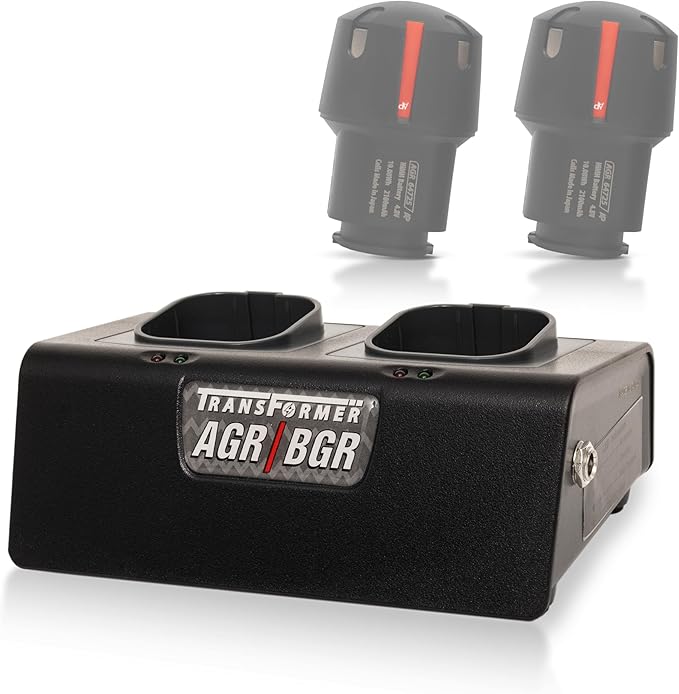 Artisan Power Dual Battery Charger for Andis PowerGroom | Best for AGR and BGR Series Clippers | Durable Connectors, LEDs Status and a Powerful DC Power Supply | Charges 2 Batteries at Once