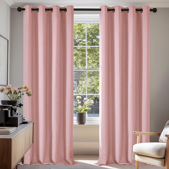 Deconovo Blackout Curtains for Bedroom and Living Room 78 Inches Long | Black by Unknown