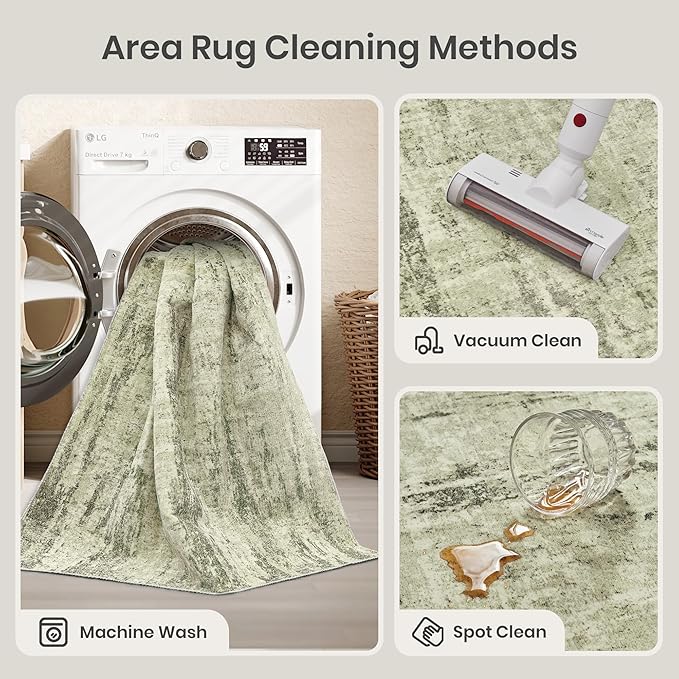 Washable Rugs 5x7, Non Slip Large Area Rugs - Image 5