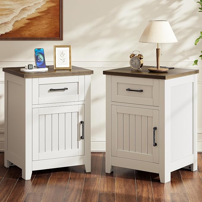 Decofy Farmhouse Nightstand by Decofy