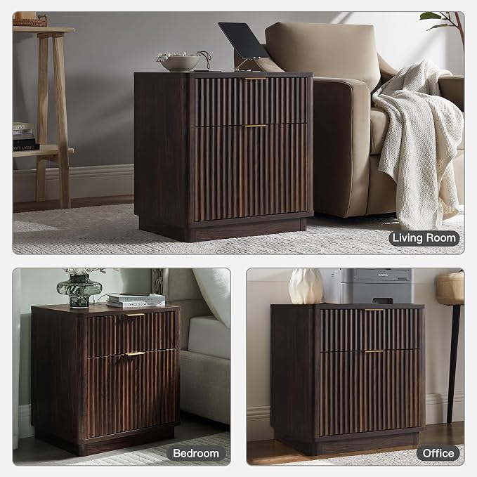T4TREAM 23'' Fluted Nightstand - Image 7