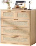 LEYAOYAO Rattan Dresser for Bedroom, 33.5" Small Chest of Drawers | Gold Metal by LEYAOYAO-Findtheshiningpointofyourideallife%EF%BC%81