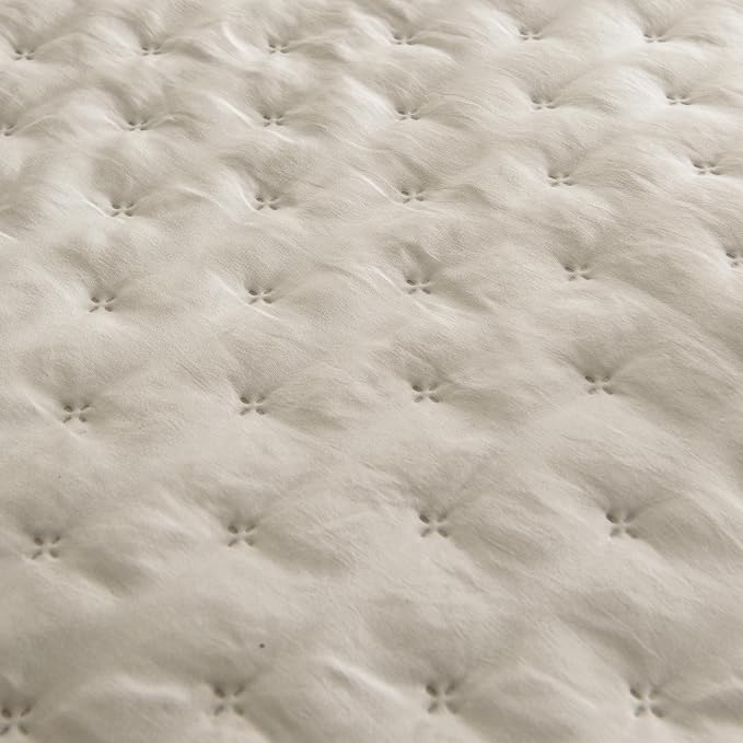 ROARINGWILD Beige Twin Size Quilt Bedding Set - Image 8