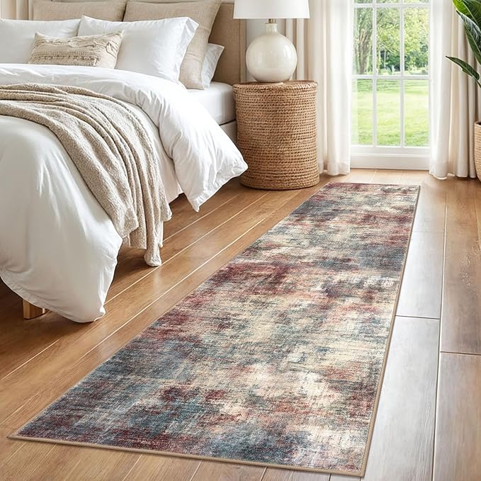 Abstract Runner Rug 2x8 Ft Washable Runners - Image 8