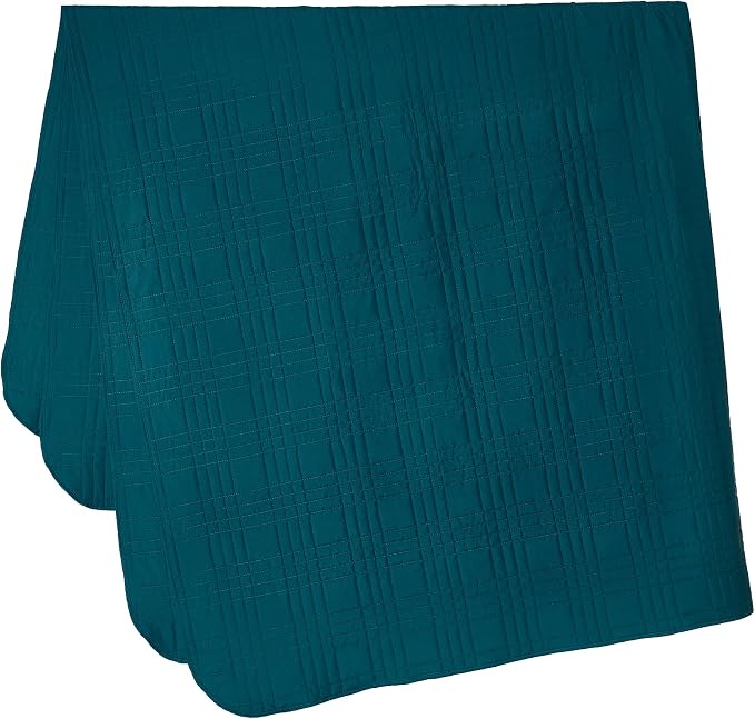 Chezmoi Collection Kingston Queen Size Bedspread Set, 3-Piece Teal Oversized - Image 8