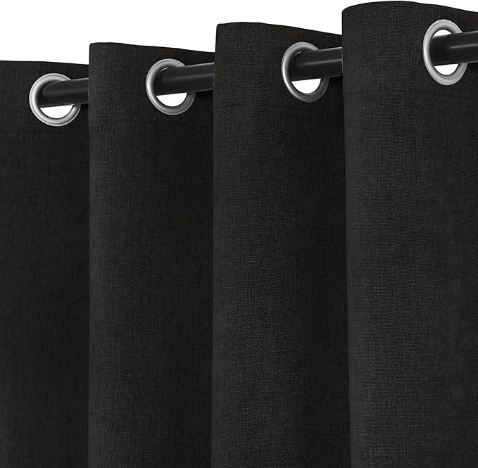 Macochico 100% Blackout Curtains Luxury Chenille Curtain for Living Room Thermal Blackout Drapes for Bedroom Hotel Banquet Classic Decor Charcoal Grey Drapery with Tieback 72" Wx96 L Grommet 1 Panel