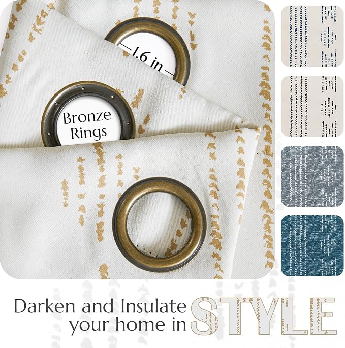 jinchan 95% Blackout Boho Curtains 108 Inch Longes - Image 5