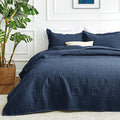 Love's cabin Oversized King Size Quilt Bedding Set Navy Bedspreads by Lovescabin