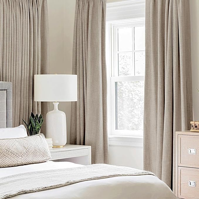 MIULEE 100% Blackout Linen Curtains - Image 2